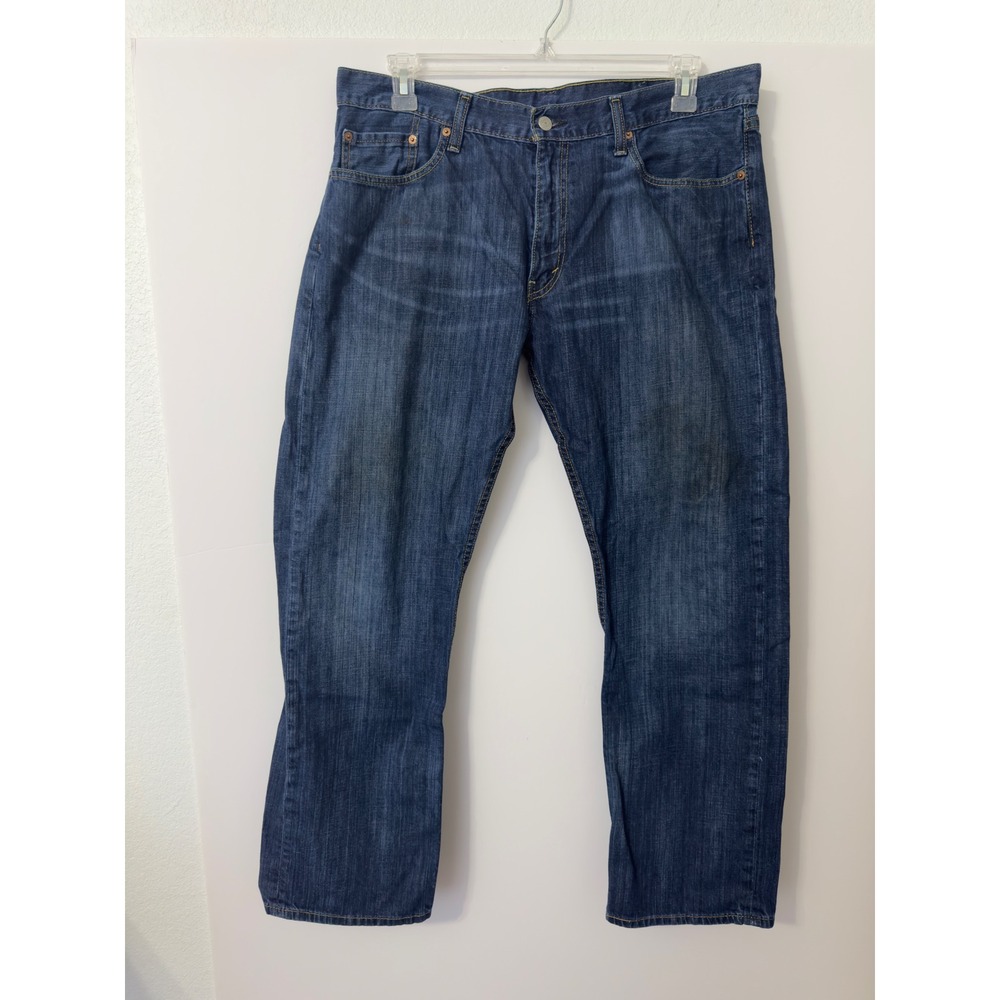 Levis 514 Mens Straight Fit Blue Jeans 36x32 Medium Dark Wash Denim